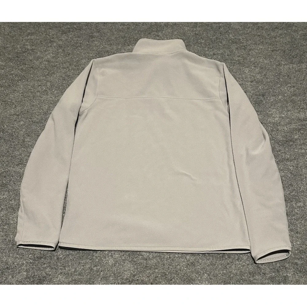 The North Face Men's Small Grey Mock Neck 1/4 Zip Fleece Pullover Sweater EUC